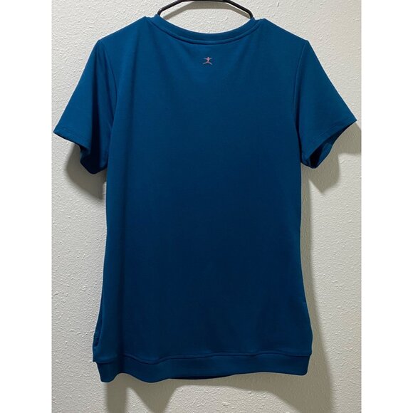 Danskin Women's Blue Athletic T-Shirt Short Sleeve Size XS Stretch - Picture 7 of 11